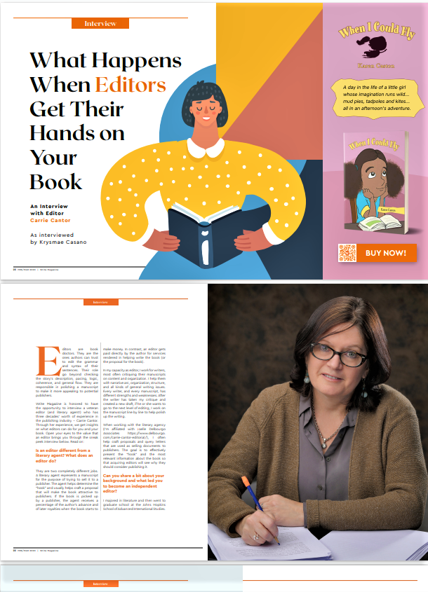 Cover of Write magazine article